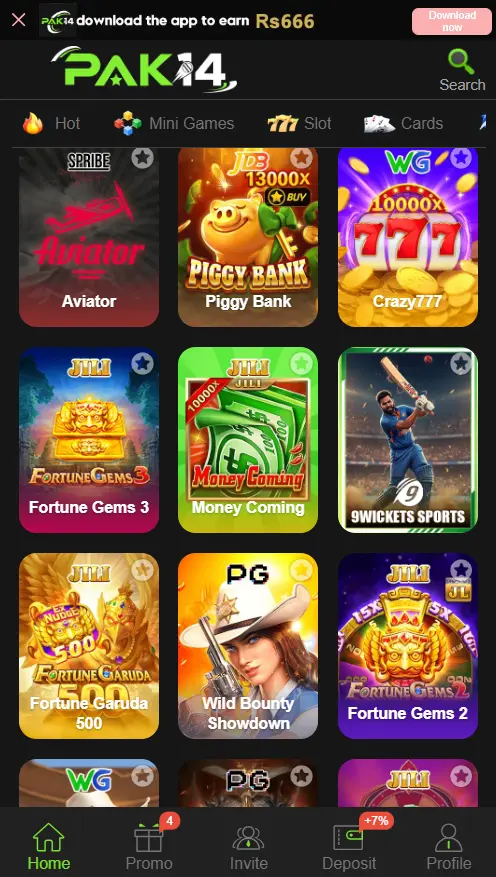 pak14 app interface